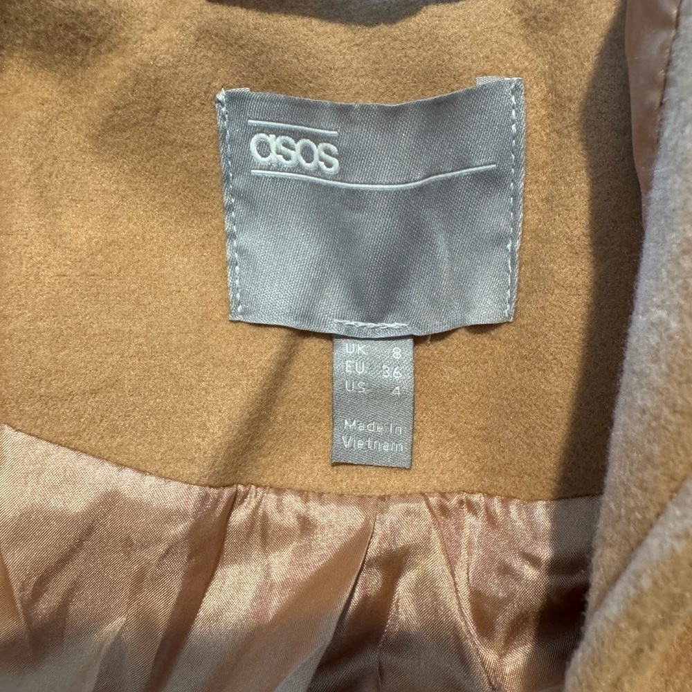 ASOS Women's Tan Hooded Duffle Coat 4 - Picture 5 of 5